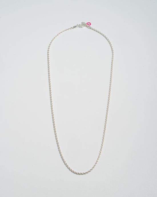 Long Mini Roped In Necklace - Silver