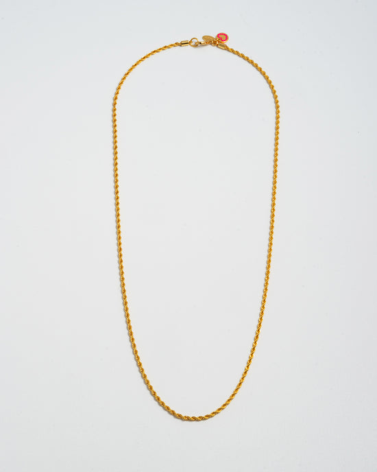 Long Mini Roped In Necklace - Gold