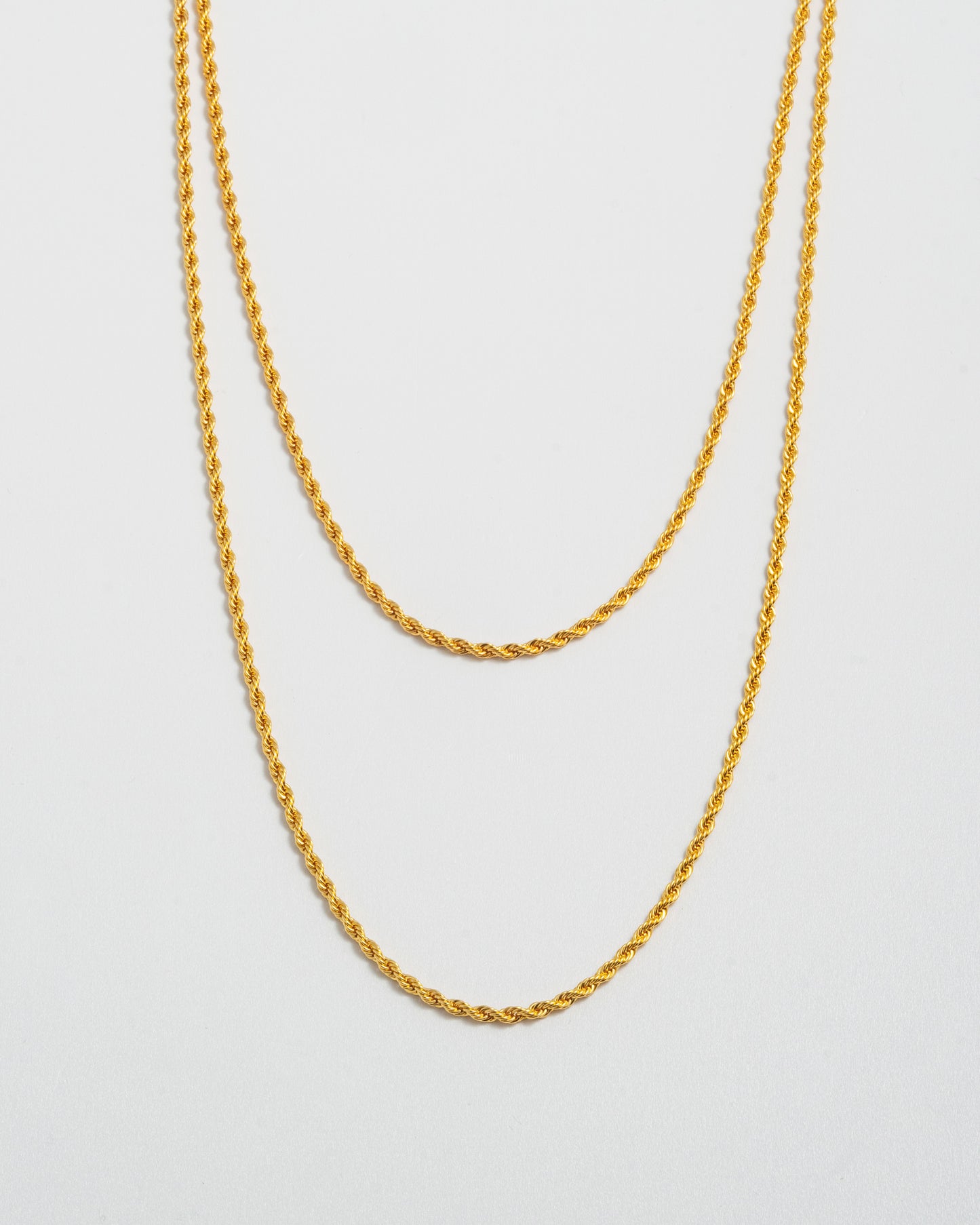 Long Mini Roped In Necklace - Gold