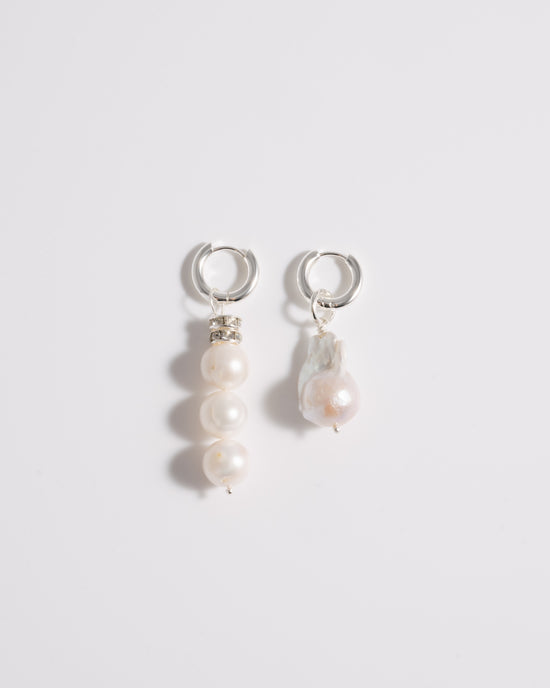 Good Pearl Gone Bad Earrings - Silver