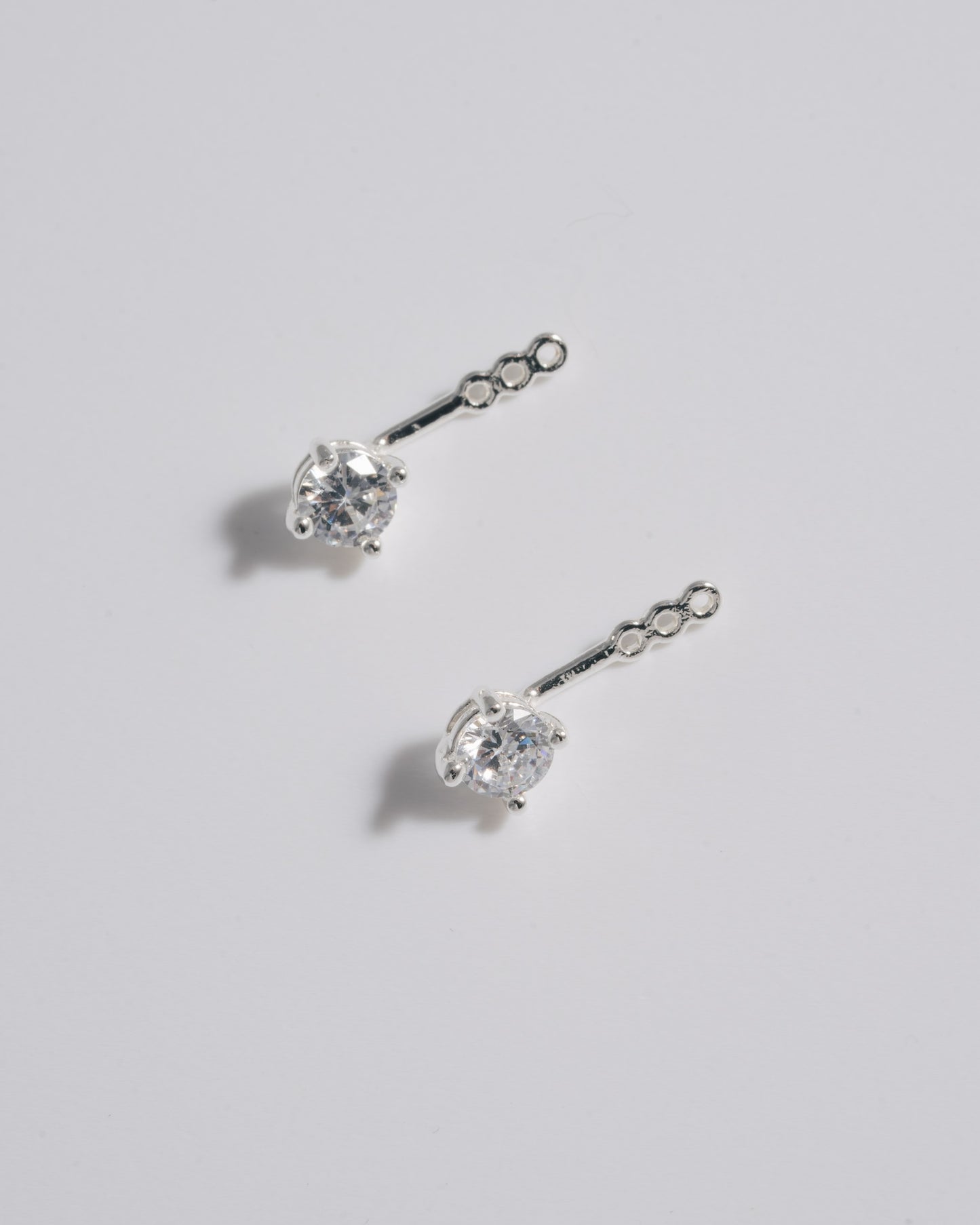 Mini Solitaire Ear Jacket - Silver