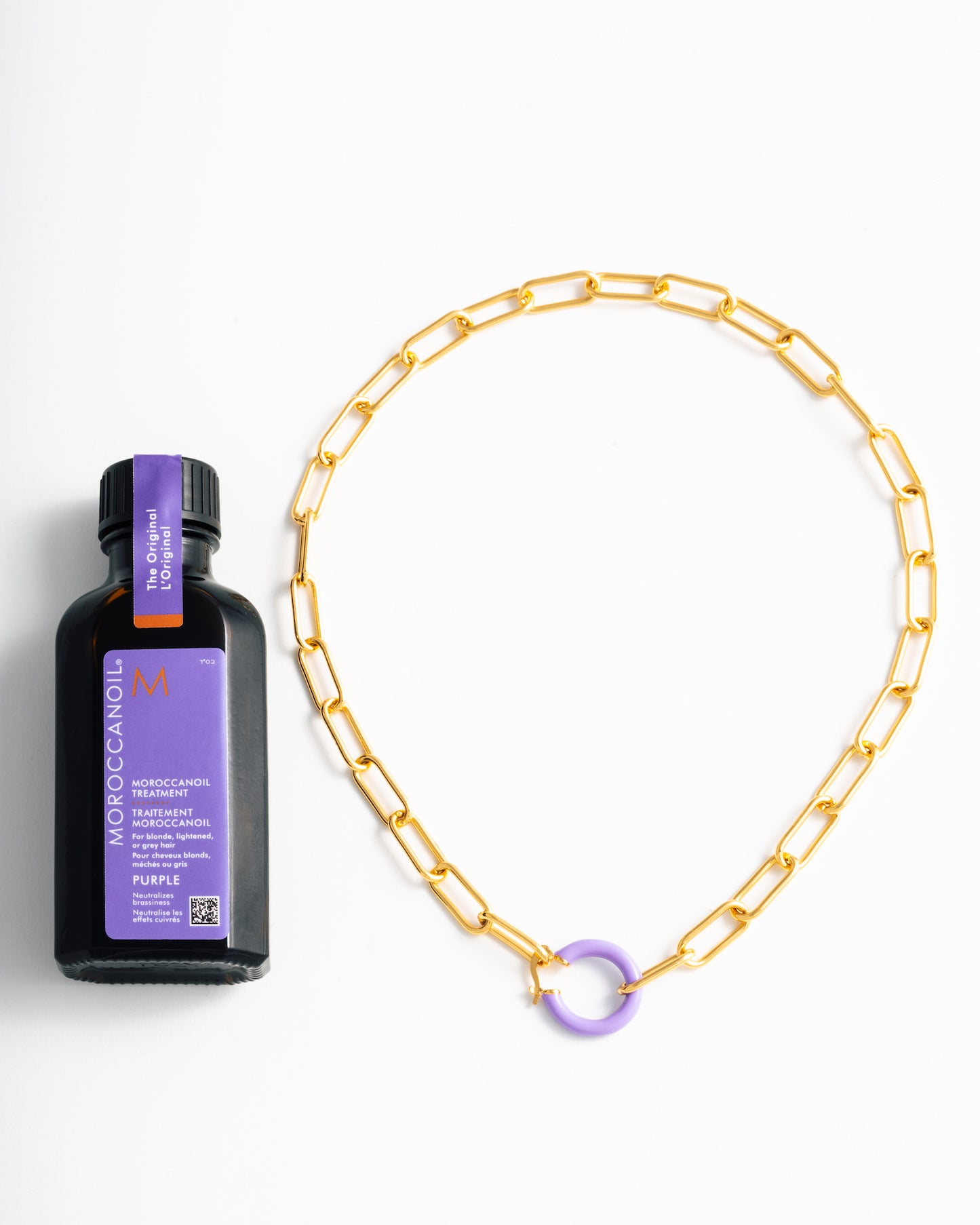 Lev Necklace with Lilac Clasp