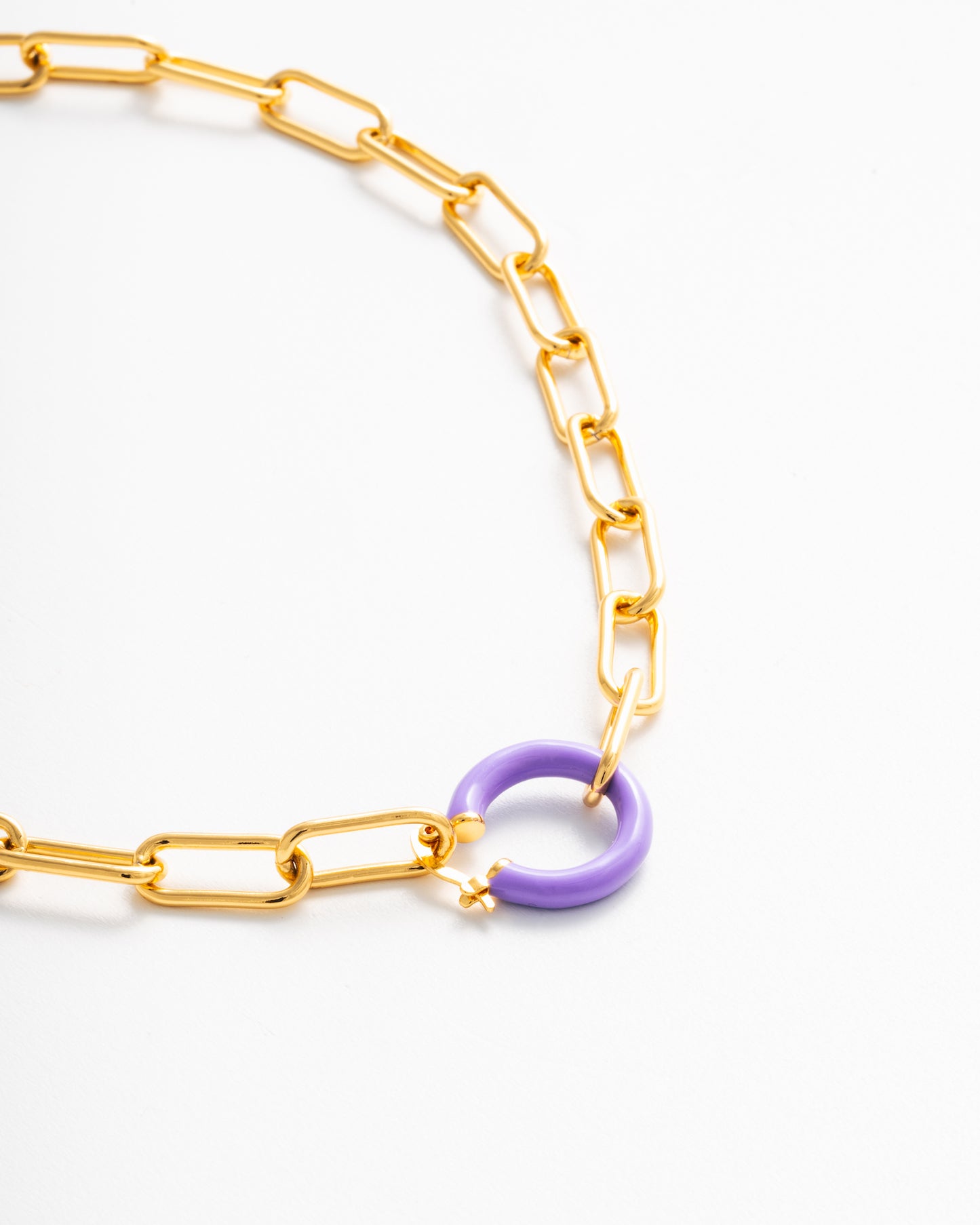 Lev Necklace with Lilac Clasp
