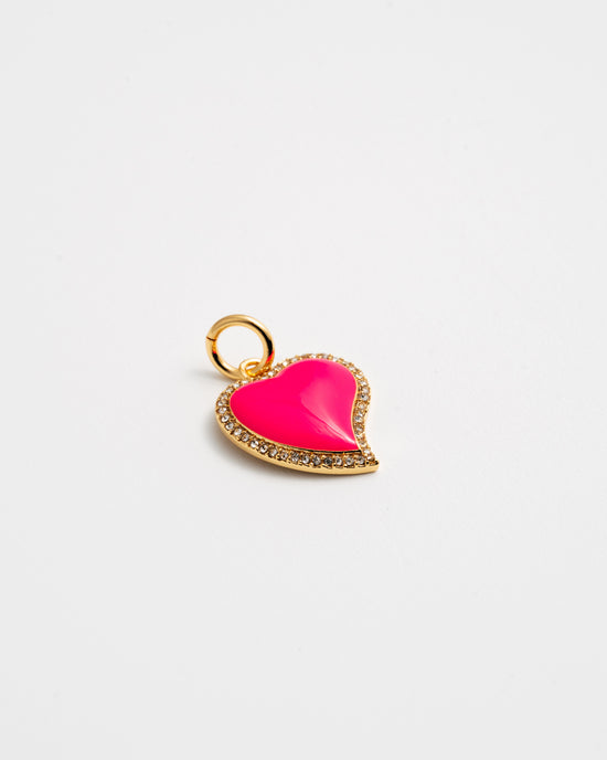 Fuchsia Heart Charm